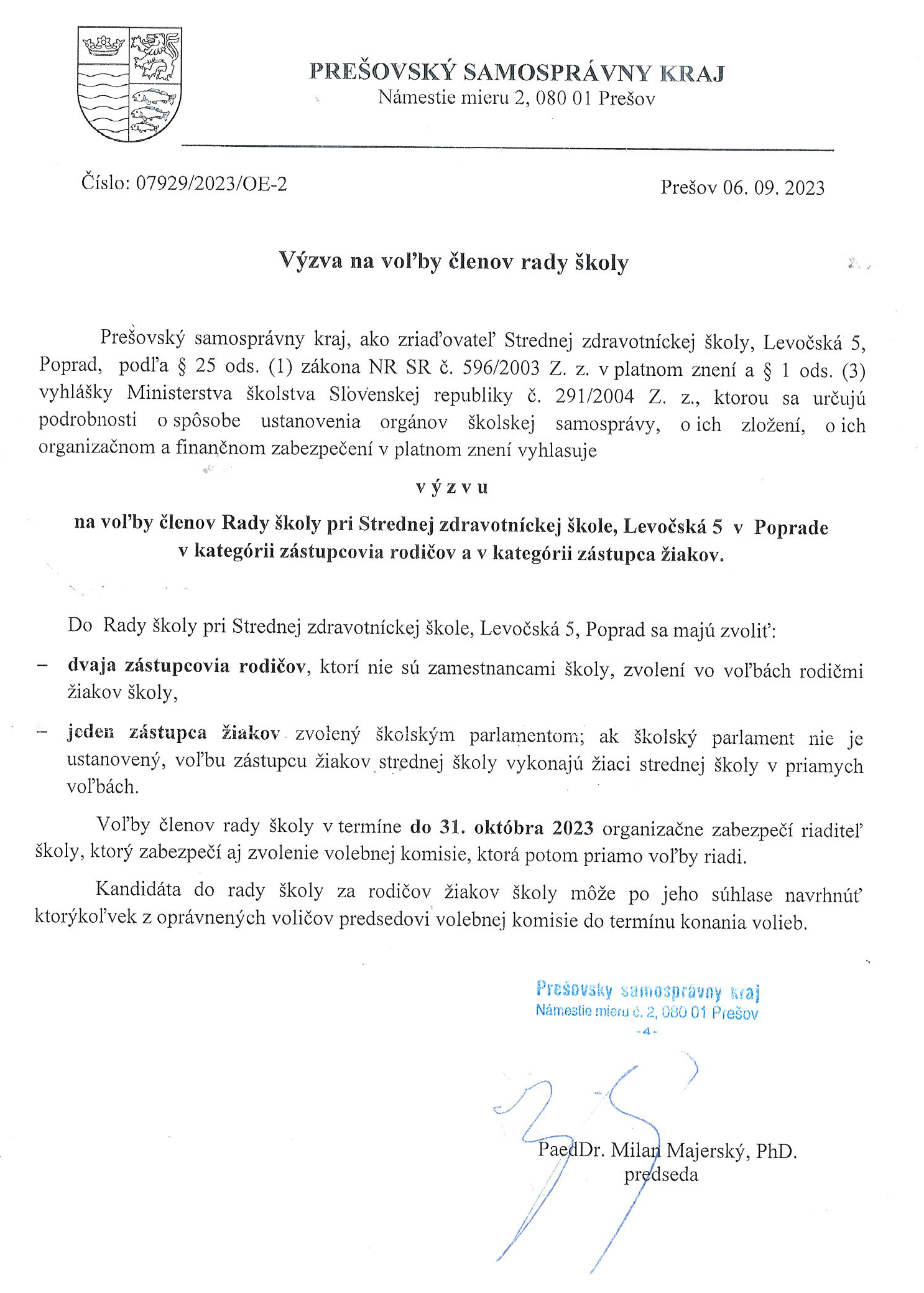 rada skoly vyzva